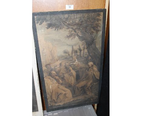 A PRINT DEPICTING PRIESTS TALKING