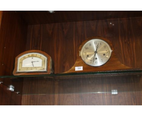 A SMITHS MANTLE CLOCK & ANOTHER