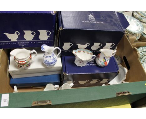 A TRAY OF ROYAL WORCESTER TO INC A SELECTION OF JUGS