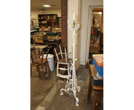 A PAINTED LAMP STANDARD