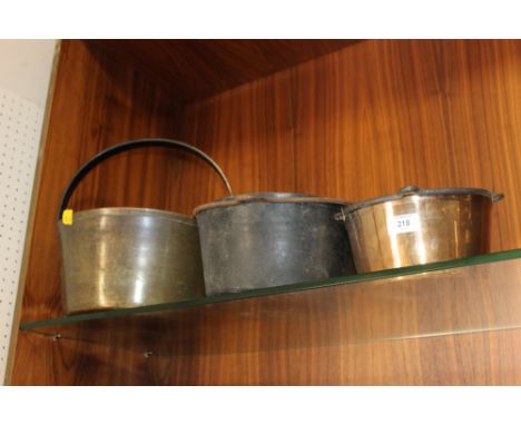 THREE VINTAGE JAM PANS