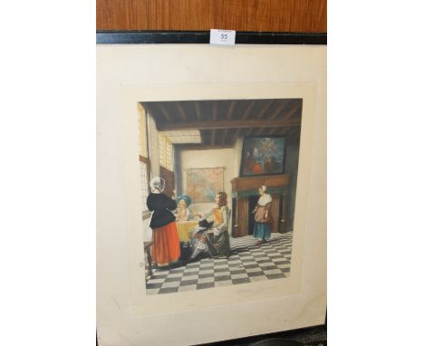A FRAMED COLOURED PRINT BEHIND GLASS - CHRISTOINE RAYMOND PUB. GAINSBOROUGH GALLERIES