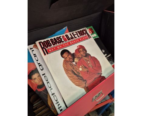 Two record cases of 7" vinyl singles including The Style Council 'Breath', Transvision Vamp, That Petrol Emotion, Rob Bass &a