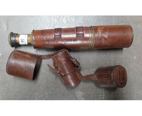 A WWII British military Broadhurst Clarkson &amp; Co MK VI telescope with accessories. 