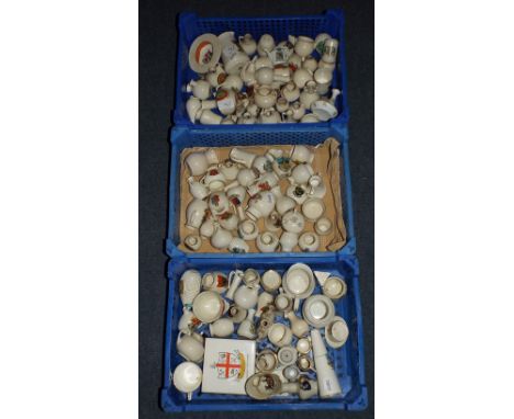 Assorted Goss and other crested wares (3 boxes)