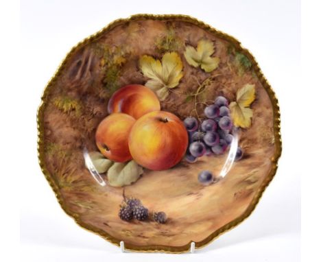 A Royal Worcester plate, painted apples and other fruit, signed P Love, 27.5 cm diameter  See illustration Condition report R