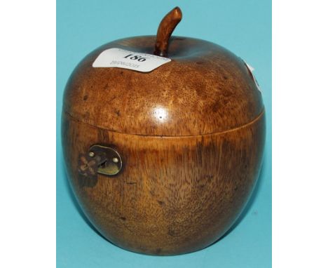 A tea caddy, in the form of an apple, 12 cm high
