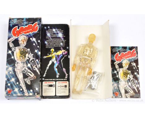 Denys Fisher, Strawberry Fayre vintage Cyborg figure, Excellent incomplete, within Good (creased) opened packaging.