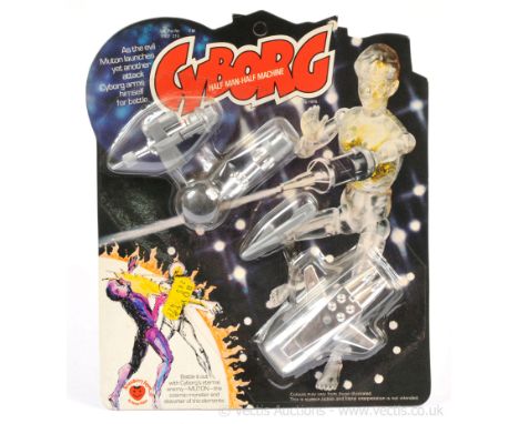 Strawberry Fayre vintage Cyborg figure accessory set 3, Mint, within Excellent sealed packaging.