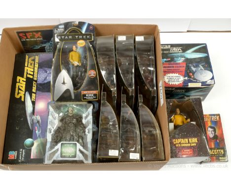 Playmates Star Trek Warp Collection figures x seven includes Cadet McCoy, Nero, Spock, Kirk, Sulu, Original Spock, Cadet Uhur