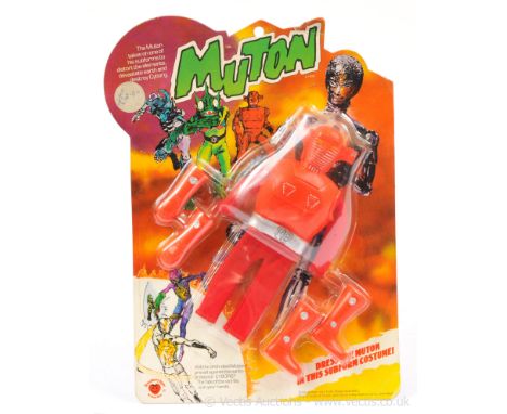 Strawberry Fayre vintage Cyborg Muton figure The X-Akron costume set, Mint, within Excellent bubble, upon Good Plus punched c
