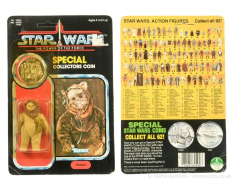 Kenner Star Wars vintage The Power of the Force Warok 3 3/4" figure, Mint, within Excellent (yellowed) bubble, upon Good (cre