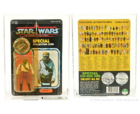 Kenner Star Wars vintage The Power of the Force Barada 3 3/4" figure, UKG Graded Y-80% Card 80 Bubble 80 Figure 90, upon un-p