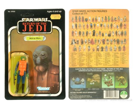 Kenner PBP Spain Star Wars Return of the Jedi vintage Walrus Man 3 3/4" figure, Mint, within Good Plus (slight dent and yello