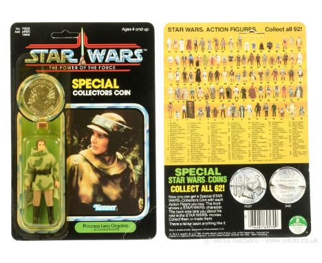 Kenner Star Wars vintage The Power of the Force Princess Leia Combat Poncho 3 3/4" figure, Mint, within Excellent (yellowed) 