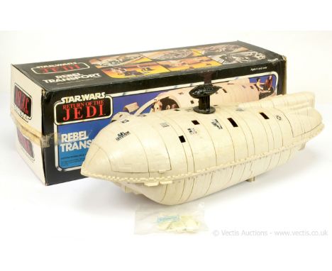 Palitoy Star Wars Return of the Jedi vintage Rebel Transport, Fair (discoloured) complete, within Good opened box, includes u