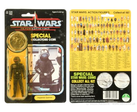 Kenner Star Wars vintage The Power of the Force Imperial Gunner 3 3/4" figure, Mint, within Excellent (yellowed) bubble, upon