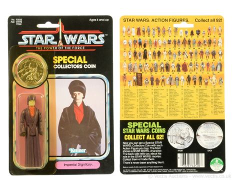 Kenner Star Wars vintage The Power of the Force Imperial Dignitary 3 3/4" figure, Mint, within Excellent (yellowed) bubble, u