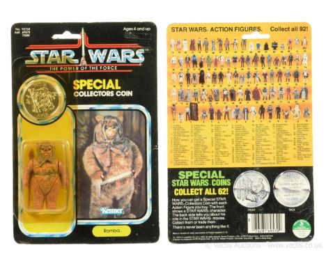 Kenner Star Wars vintage The Power of the Force Romba 3 3/4" figure, Mint, within Excellent (yellowed) bubble, upon Good Plus