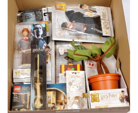 Quantity of Harry Potter collectables including The Noble Collection Lord Voldemort's Wand, Lego Hogwarts: Polyjuice Potion M