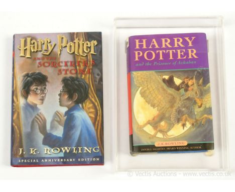 Harry Potter and the Prisoner of Azkaban hard back book, First Edition, First Print, Third State, Good, within acrylic case. 