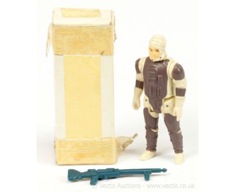 Palitoy Star Wars vintage Dengar 3 3/4" figure, Near Mint complete, includes opened mail-away box.