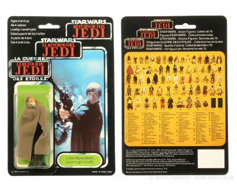 Palitoy Star Wars Return of the Jedi Tri-Logo vintage Luke Skywalker Jedi Knight 3 3/4" figure, Mint, within Near Mint bubble