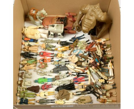 Kenner Star Wars vintage loose 3 3/4" figures, creatures and vehicles x eighty, including Boba Fett, Darth Vader, Tusken Raid