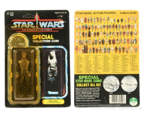Kenner Star Wars vintage The Power of the Force Han Solo Carbonite 3 3/4" figure, Mint, within Excellent (yellowed) bubble, u