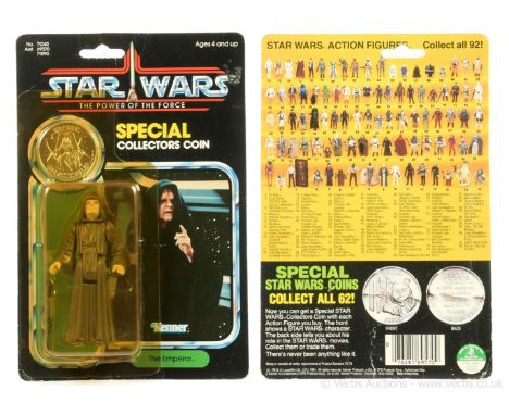 Kenner Star Wars vintage The Power of the Force The Emperor 3 3/4" figure, Mint, within Excellent (yellowed) bubble, upon Goo