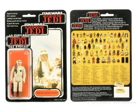 Palitoy Star Wars Return of the Jedi Tri-Logo vintage Rebel Commando 3 3/4" figure, Mint, within Excellent (slight dents) bub