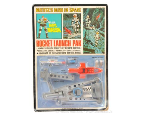 Mattel vintage Major Matt Mason Rocket Launch Pak, Mint, within Good to Good Plus sealed packaging.