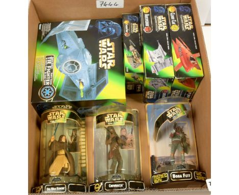 Kenner Star Wars modern Expanded Universe and Power of the Force II 3 3/4" figure and vehicle packs and vehicle x Four includ