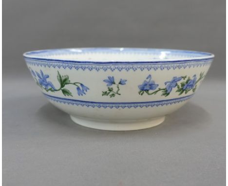 Royal Worcester blue bells patterned bowl, with  black printed backstamp and Reg No. 546206. 21cm diameter 
