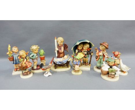 Collection of ten Hummel figures and a Goebel bird, tallest 17cm (11) 