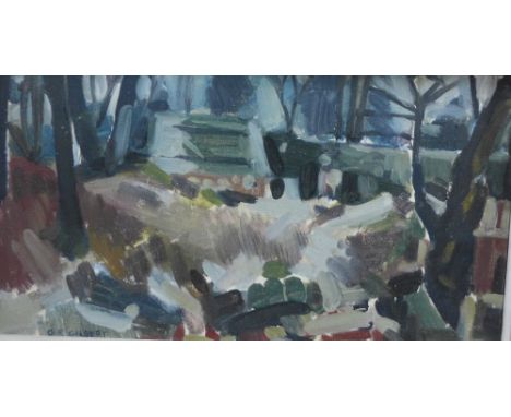 George R. Gilbert, RSW (Scottish School)Abstract, Oil on board, singed and framed, 44 x 23.5cm