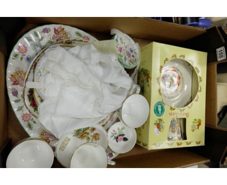 A mixed collection of items to include Royal Doulton Bunnykins boxed Christmas set, Minton Haddon Hall large serving platter 