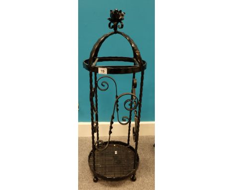 Wrought iron large stick stand 