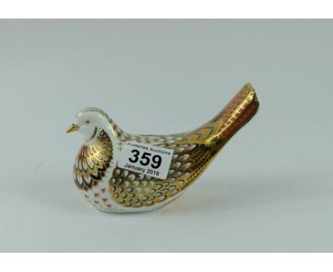 Royal Crown Derby Turtle Dove with gold stopper 