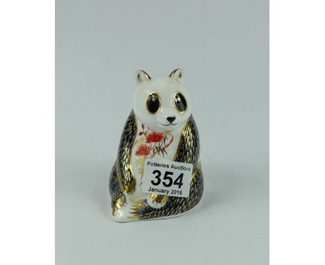 Royal Crown Derby Panda with gold stopper (boxed)