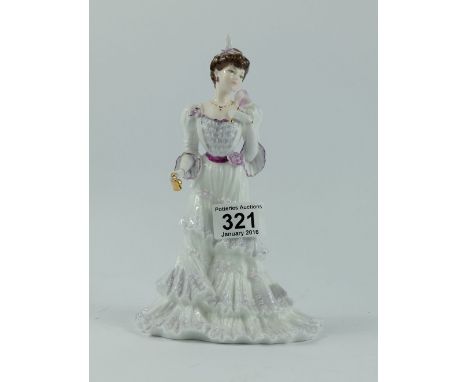 Coalport Golden Age lady figure Eugenie First Night at the Opera limited edition 