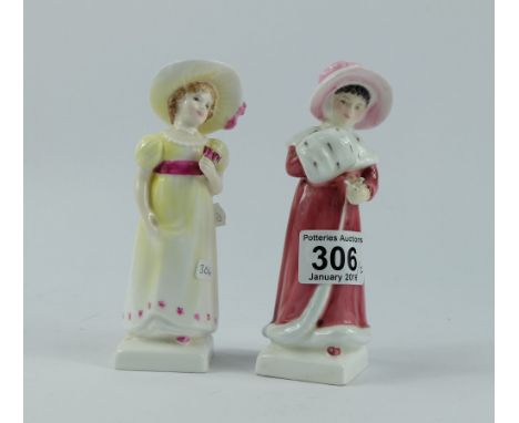 Royal Doulton Kate Greenaway figures Sophie HN2833 and Laurie HN2801 (2)