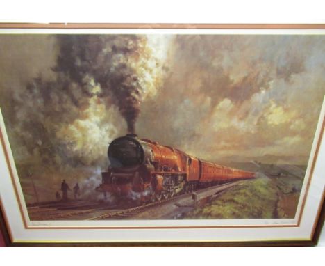 Alan Fearnley (C0ntemporary): 'Duchess of Buccleuch at Chap on the Settle to Carlisle' line signed limited edition print 265 