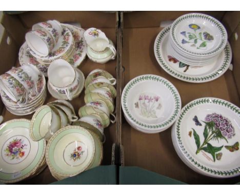 Portmeirion botanic garden twenty one piece dinner service, paragon "Country Lane" tea set and a Hammersley and Co early C20t