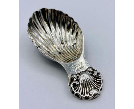 A silver caddy spoon, hallmarked for Birmingham by A Marston &amp; Co 1968