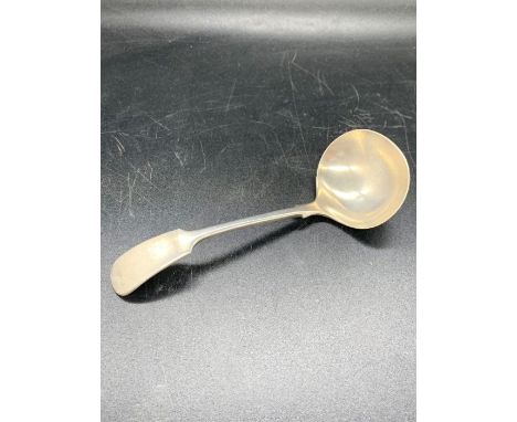 A 1902 Sheffield hallmark ladle.