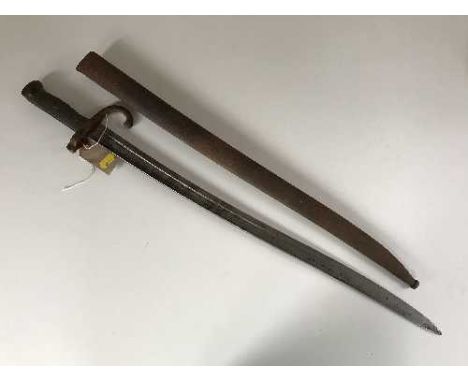 A French bayonet in scabbard 