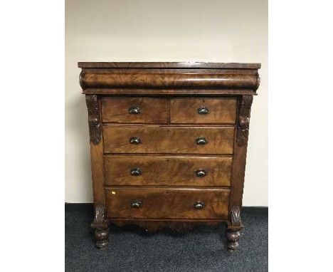 A Victorian mahogany scotch chest 