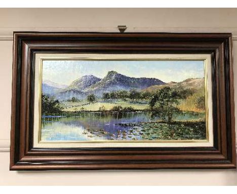 Dallas K. Taylor : Mountainous Landscape, oil on board, signed, framed. 