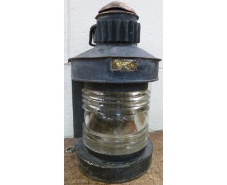A Hiram of Montreal ship's lamp